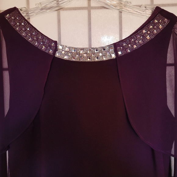 Deep Purple/Prune Formal Dress Size 6 - Picture 6 of 10